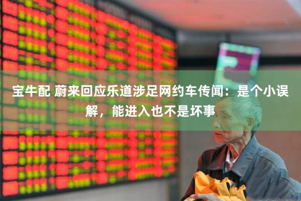 宝牛配 蔚来回应乐道涉足网约车传闻：是个小误解，能进入也不是坏事