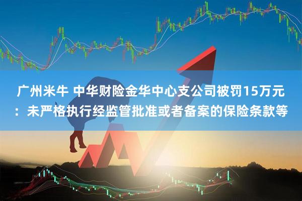 广州米牛 中华财险金华中心支公司被罚15万元：未严格执行经监管批准或者备案的保险条款等
